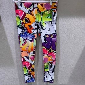 Ladies FiercePulse Graffiti Leggings size Large